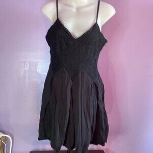 Jack by BB Dakota Black Spaghetti Strap Sundress Size Medium Casual Summer Dress